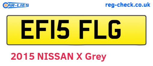 EF15FLG are the vehicle registration plates.