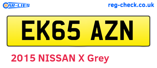 EK65AZN are the vehicle registration plates.