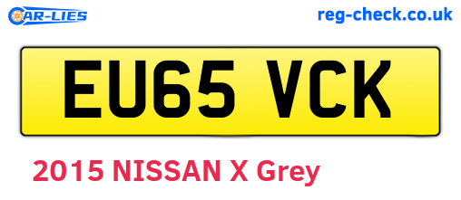 EU65VCK are the vehicle registration plates.