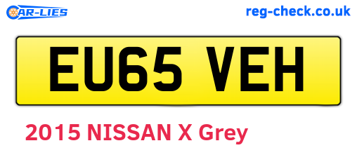 EU65VEH are the vehicle registration plates.