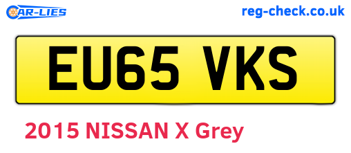 EU65VKS are the vehicle registration plates.