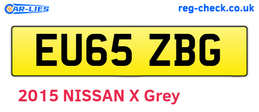 EU65ZBG are the vehicle registration plates.