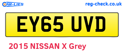 EY65UVD are the vehicle registration plates.