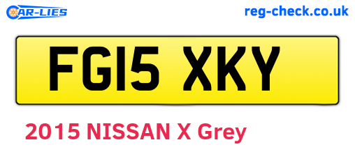 FG15XKY are the vehicle registration plates.
