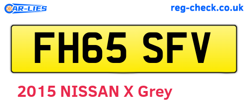 FH65SFV are the vehicle registration plates.