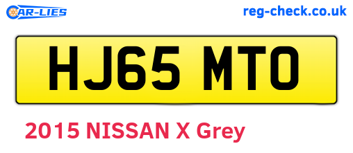 HJ65MTO are the vehicle registration plates.