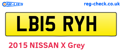 LB15RYH are the vehicle registration plates.