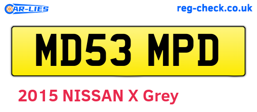 MD53MPD are the vehicle registration plates.