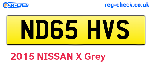 ND65HVS are the vehicle registration plates.