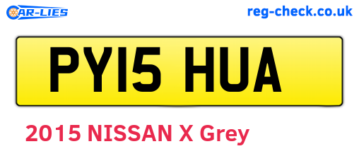 PY15HUA are the vehicle registration plates.
