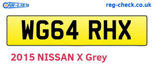 WG64RHX are the vehicle registration plates.