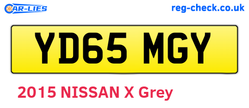 YD65MGY are the vehicle registration plates.