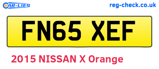 FN65XEF are the vehicle registration plates.