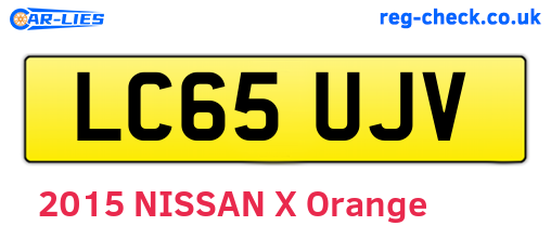 LC65UJV are the vehicle registration plates.