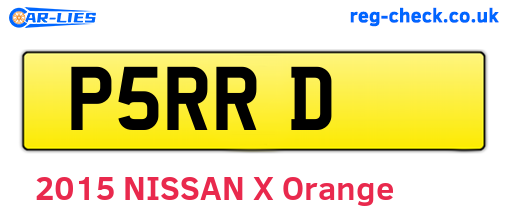 P5RRD are the vehicle registration plates.