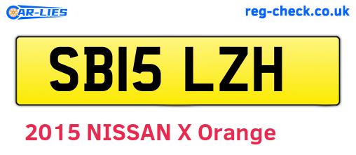 SB15LZH are the vehicle registration plates.