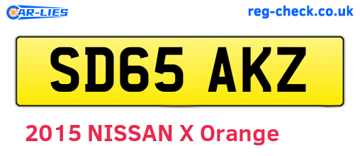 SD65AKZ are the vehicle registration plates.