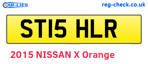 ST15HLR are the vehicle registration plates.