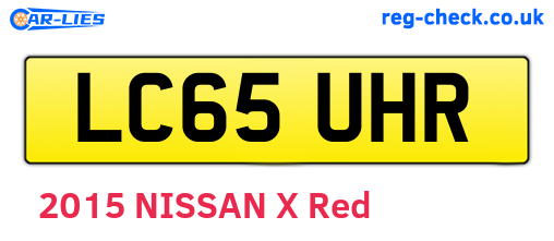 LC65UHR are the vehicle registration plates.