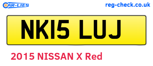 NK15LUJ are the vehicle registration plates.