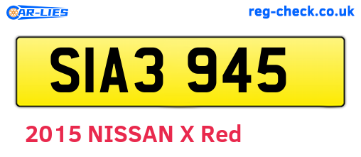 SIA3945 are the vehicle registration plates.