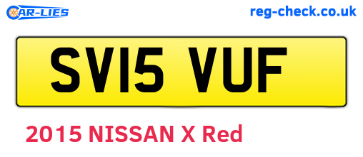 SV15VUF are the vehicle registration plates.