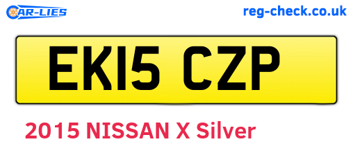 EK15CZP are the vehicle registration plates.