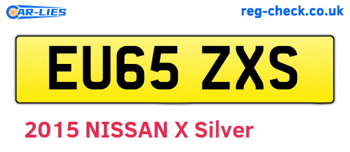 EU65ZXS are the vehicle registration plates.