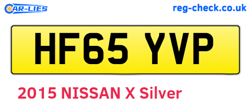 HF65YVP are the vehicle registration plates.