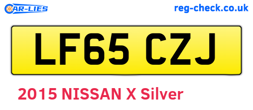 LF65CZJ are the vehicle registration plates.