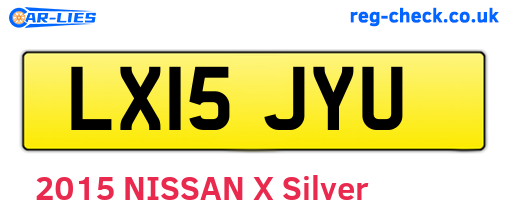 LX15JYU are the vehicle registration plates.