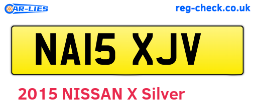 NA15XJV are the vehicle registration plates.