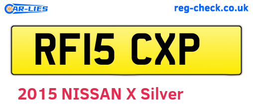 RF15CXP are the vehicle registration plates.