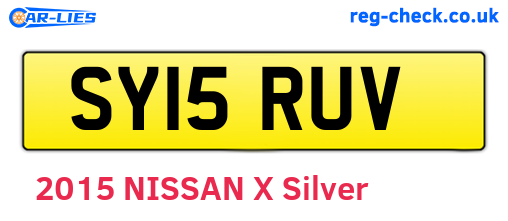 SY15RUV are the vehicle registration plates.