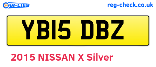 YB15DBZ are the vehicle registration plates.
