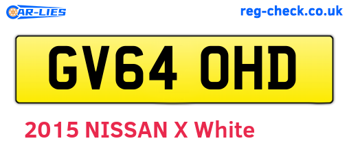 GV64OHD are the vehicle registration plates.