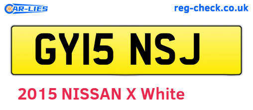 GY15NSJ are the vehicle registration plates.