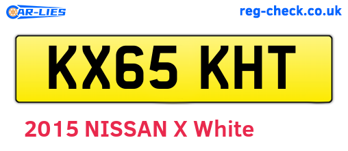 KX65KHT are the vehicle registration plates.