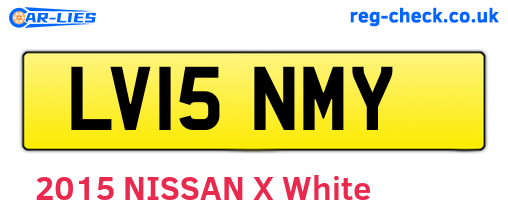 LV15NMY are the vehicle registration plates.