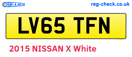LV65TFN are the vehicle registration plates.