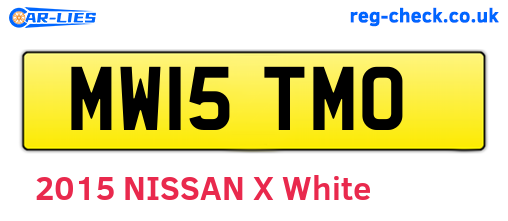 MW15TMO are the vehicle registration plates.