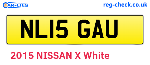 NL15GAU are the vehicle registration plates.