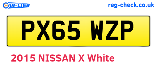 PX65WZP are the vehicle registration plates.