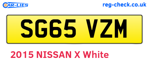 SG65VZM are the vehicle registration plates.