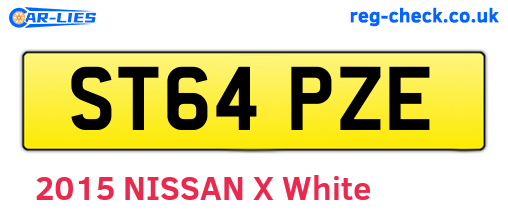 ST64PZE are the vehicle registration plates.