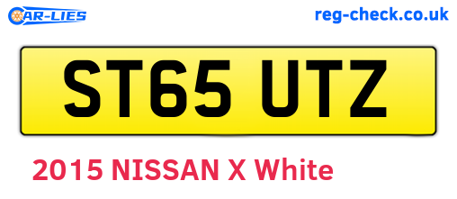 ST65UTZ are the vehicle registration plates.
