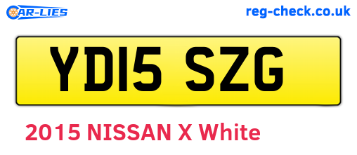 YD15SZG are the vehicle registration plates.