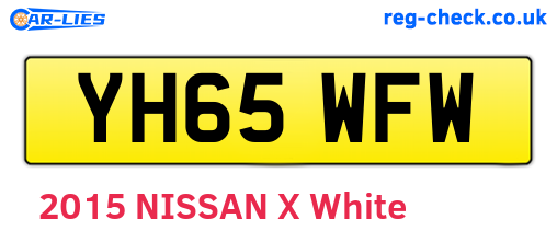 YH65WFW are the vehicle registration plates.