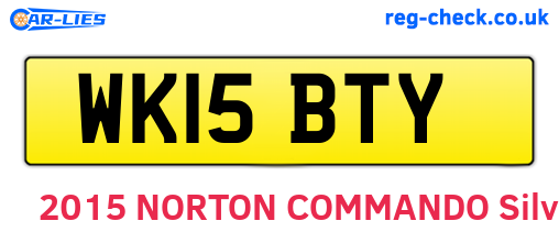 WK15BTY are the vehicle registration plates.