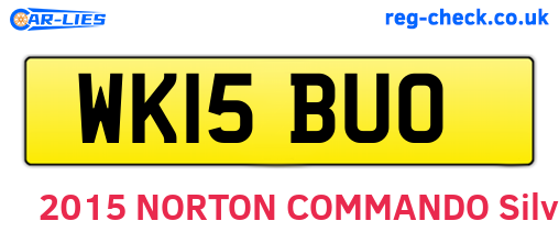 WK15BUO are the vehicle registration plates.